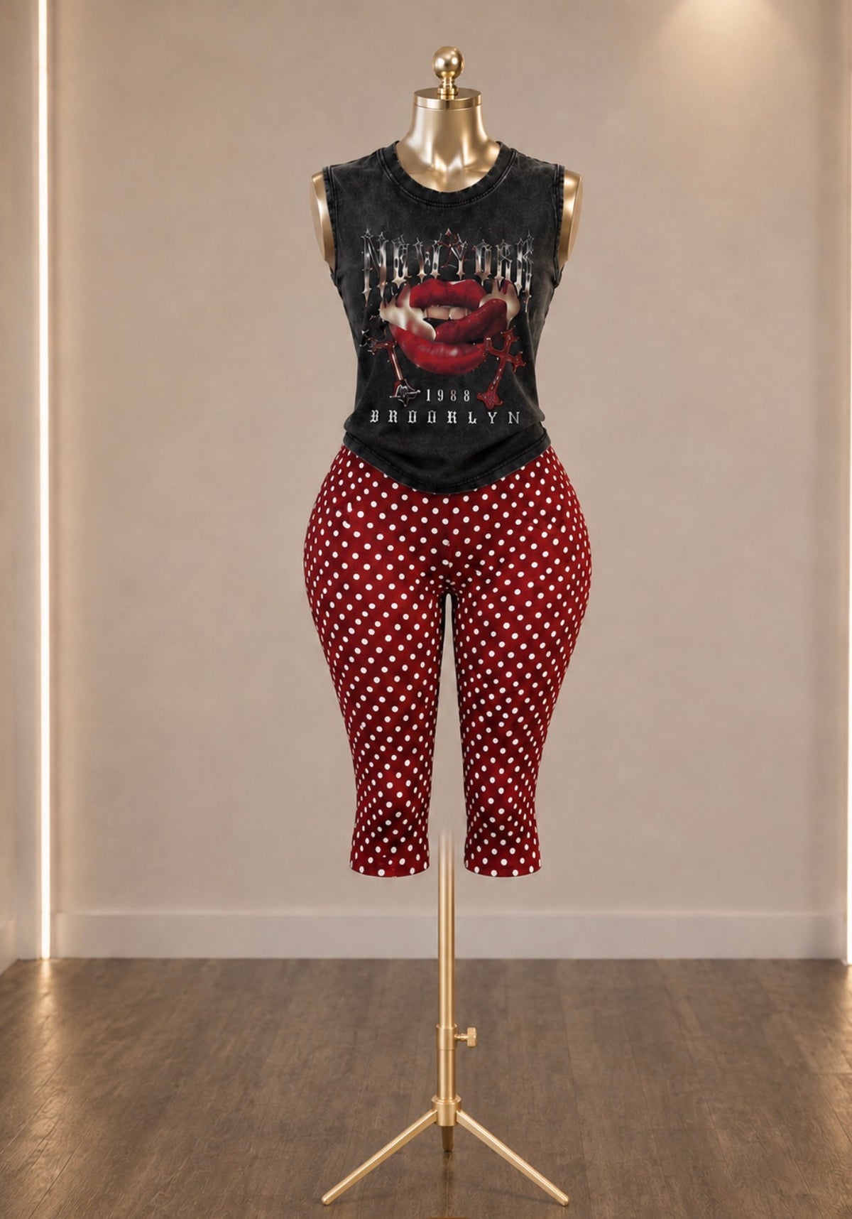 Red polka dot set