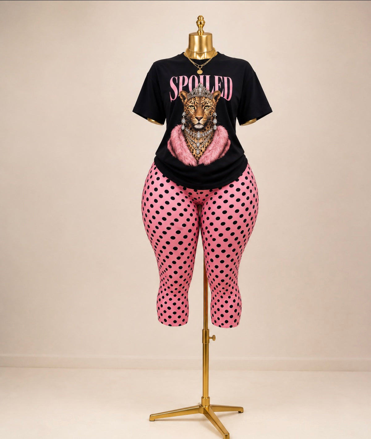 Pink Polka dot set